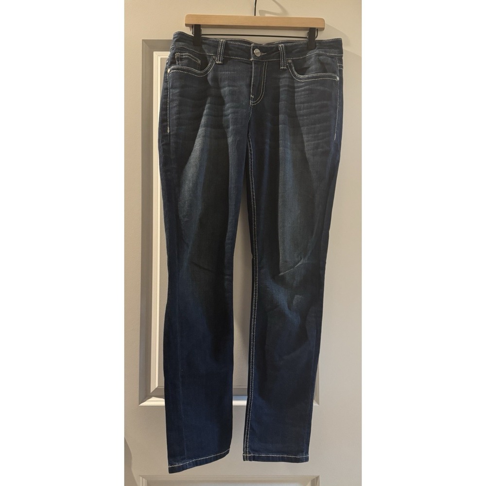 BKE Harper Jeans Womens 30R Straight Leg Dark Wash Stretch Denim 30x31.5